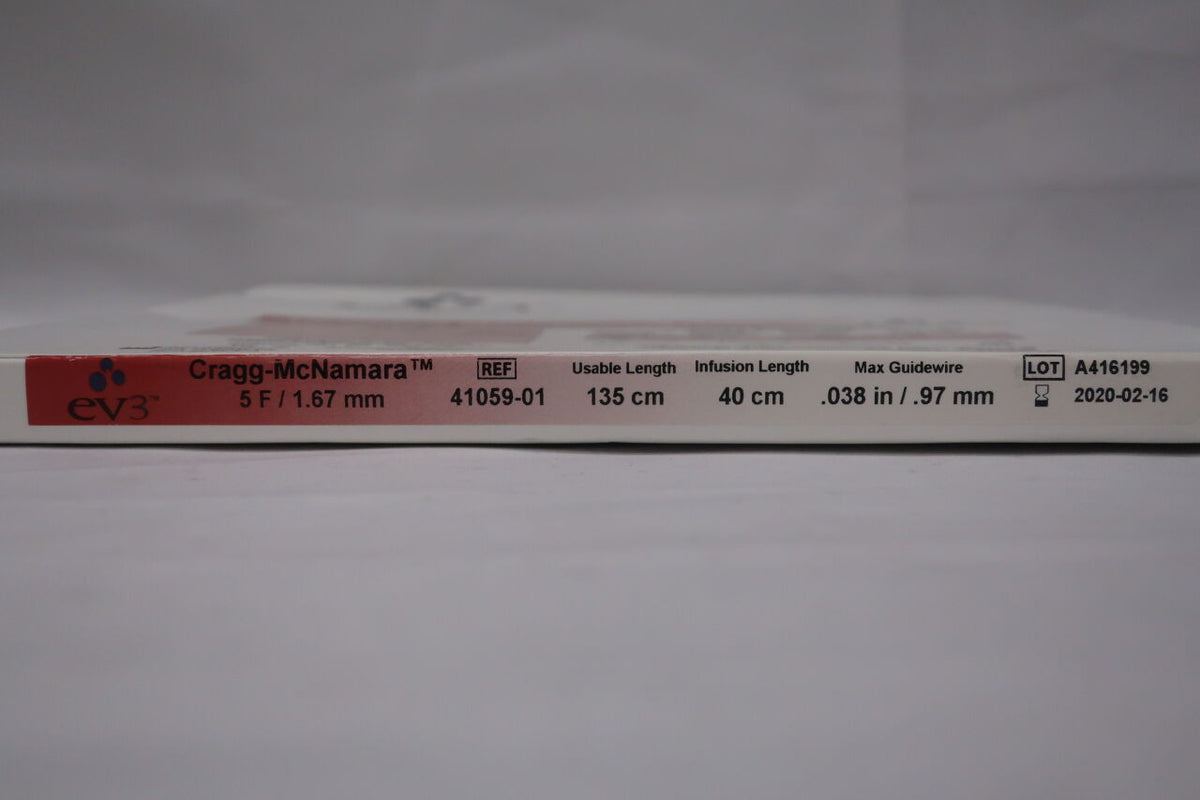 41059-01 - EV3 - ev3 Cragg-McNamara Valved Infusion Catheter, 5F x 135cm x 40cm x .038", (BX/1)