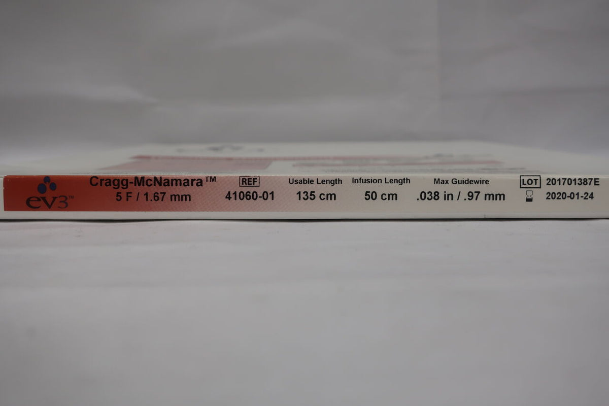 41060-01 - EV3 - ev3 Cragg-McNamara Valved Infusion Catheter, 5F x 135cm x 50cm x .038", (BX/1)