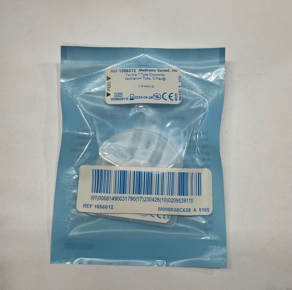 1056012 - MEDTRONIC - touma t-type grommet ventilation tube, c-flex 1.14mm, (BX/5)