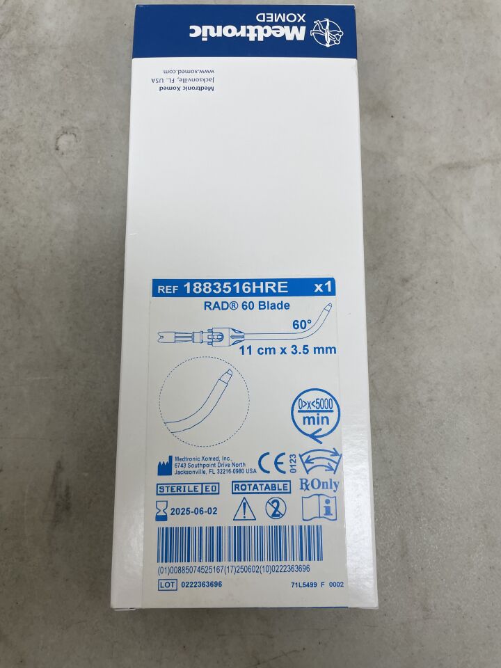 1883516HRE - MEDTRONIC - RAD M4-Rotatable Curved Sinus Blade, 3.5 mm dia. x 11 cm Length, 60 ° Angle, (BX/1)