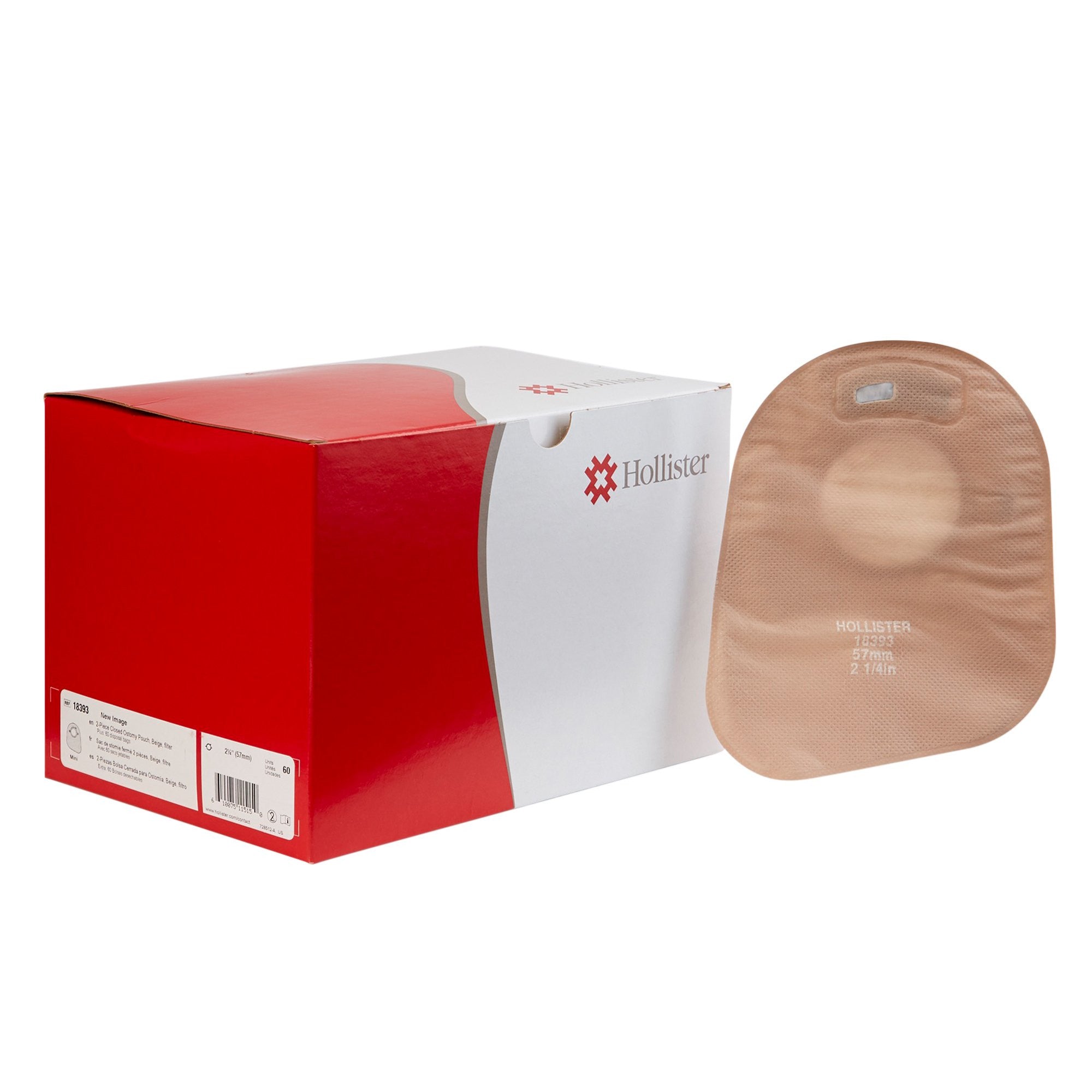 569973 - New Image - Ostomy Pouch New Image Two-Piece System 7 Inch Length Closed End 18393 Box of 60, (BX)