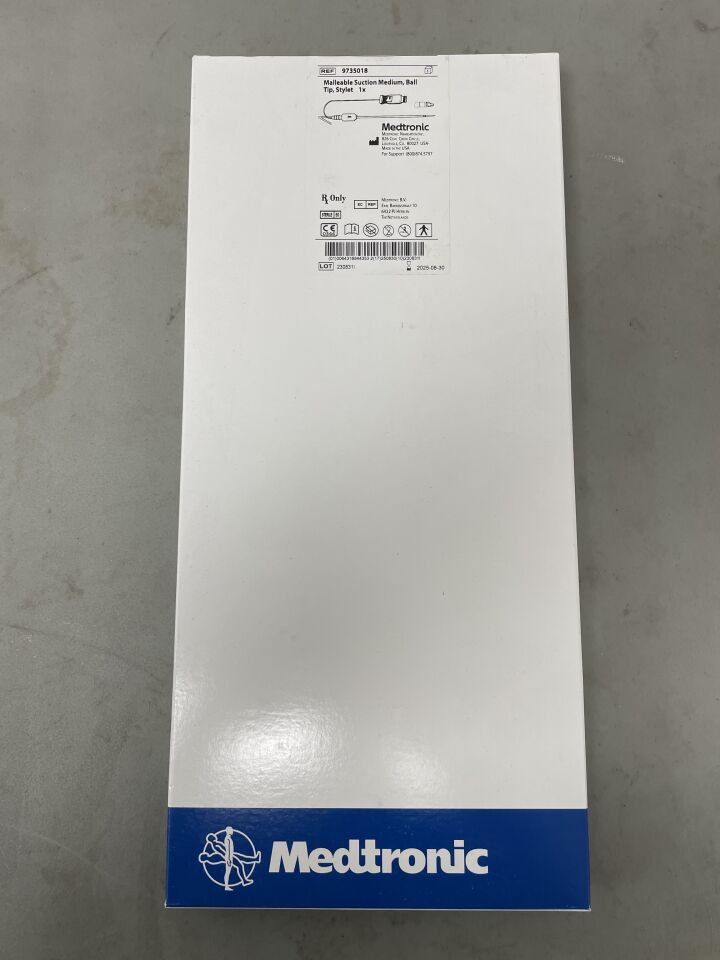 9735018 - MEDTRONIC - Malleable Suction, Medium Ball Tip, (BX/1)