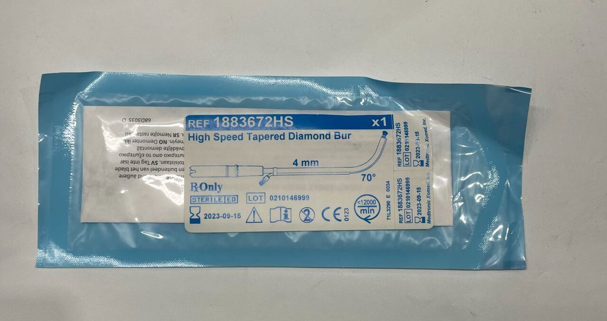 1883672HS - MEDTRONIC - high speed tapered diamond bur: 70 °, 4mm x 15mm, (EA)