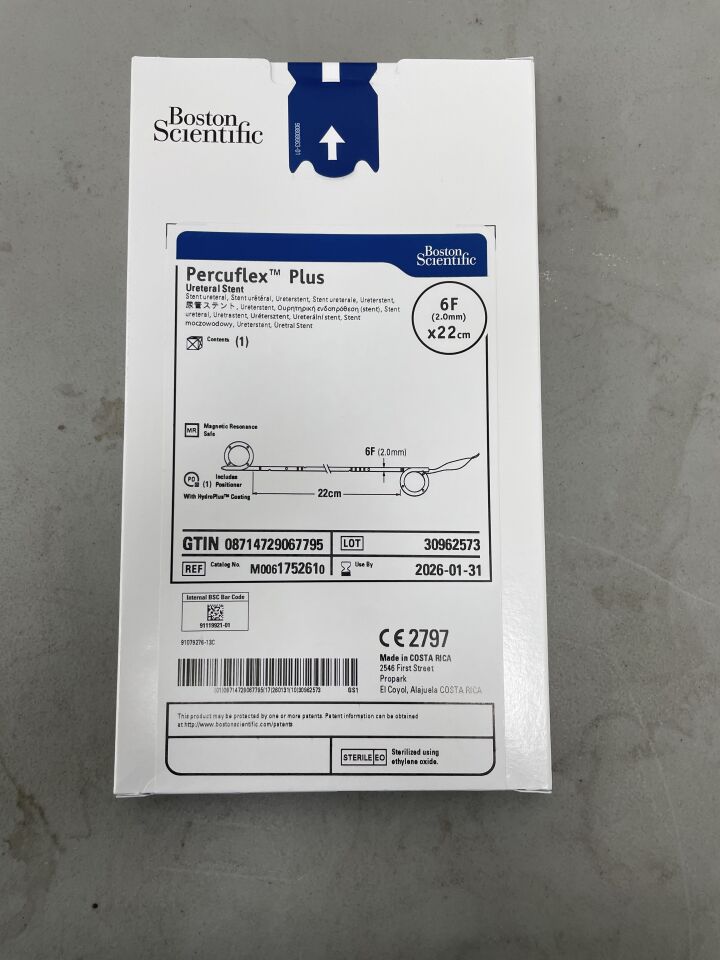 175261 - BOSTON SCIENTIFIC - Percuflex Plus Ureteral Stent - 6Fr x 22cm, (BX/1)