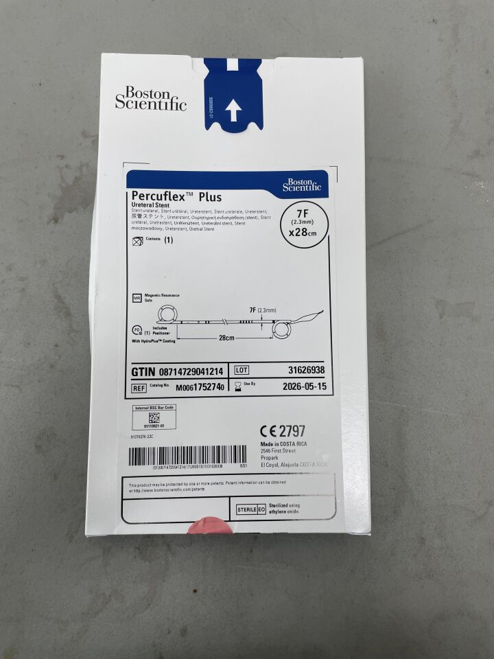 175274 - BOSTON SCIENTIFIC - Percuflex Plus Ureteral Stent - 7Fr x 28cm, (BX/1)