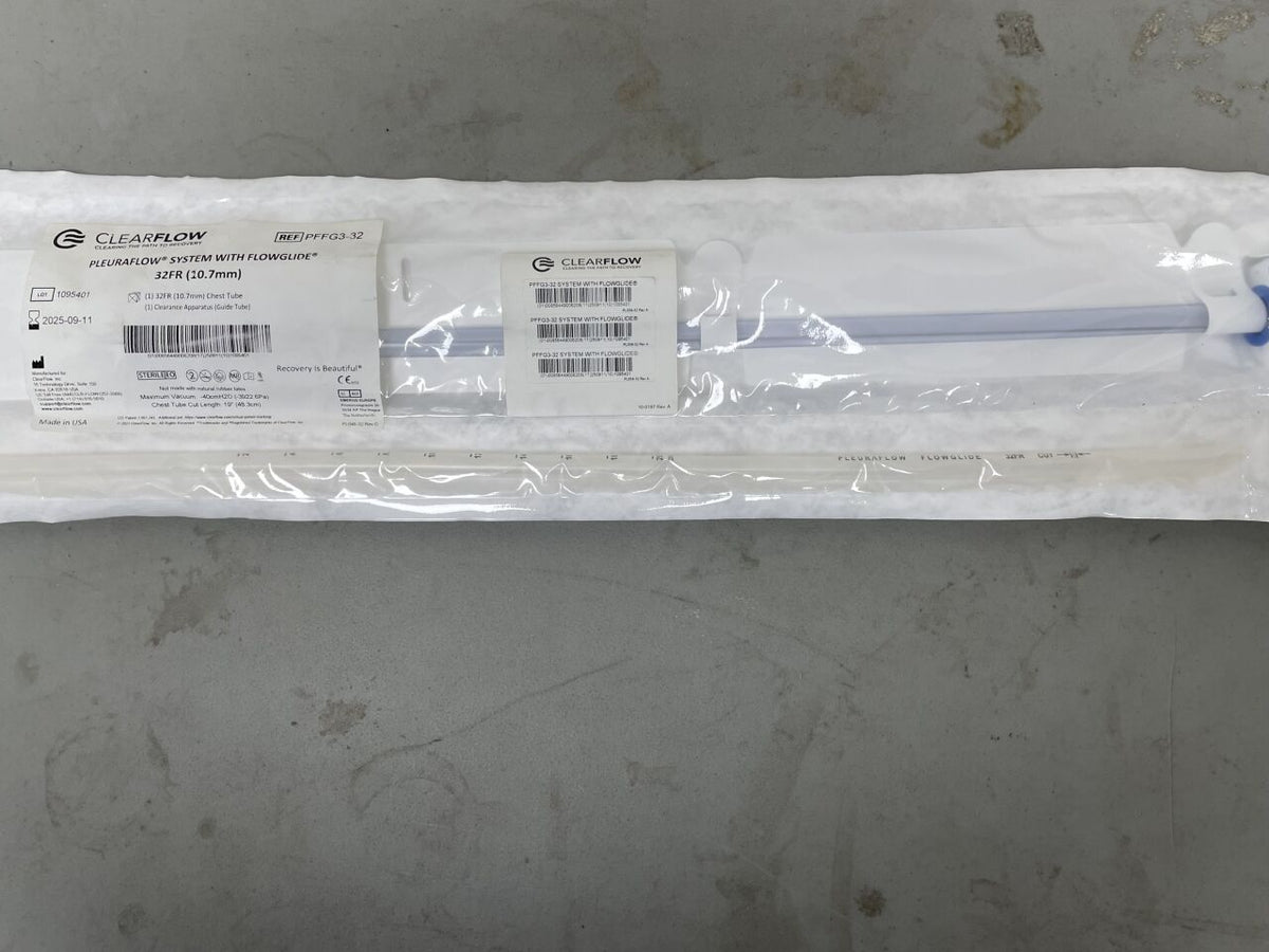 PFFG3-32 - CLEARFLOW - ClearFlow Pleuraflow ACT System with Flowglide, 32F, (EA)