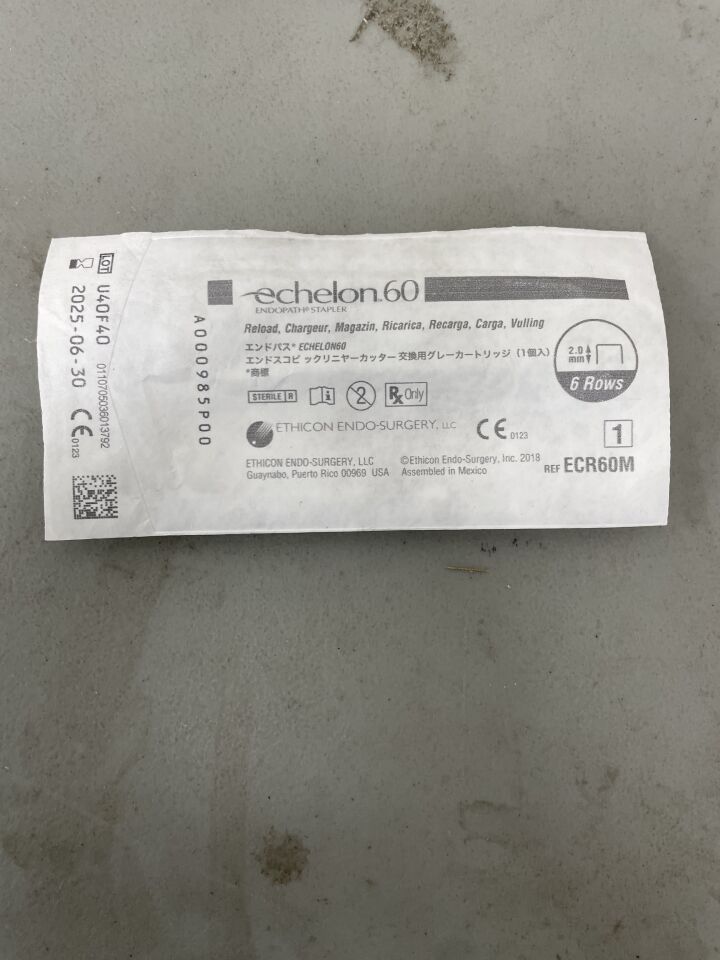ECR60M - ETHICON - Echelon Endopath Stapler Reload, For 60 mm Endoscopic Staplers, Gray, (EA)
