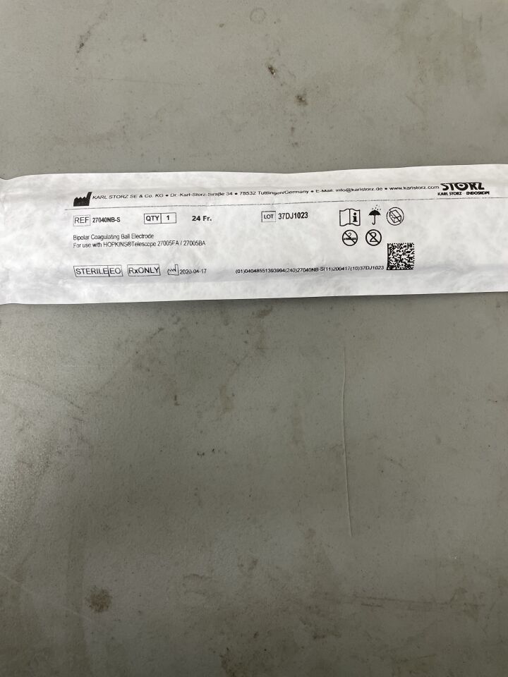 27040NB-S - STORZ - Half-Moon Bipolar Vaporization Electrode, 24/26 Fr Size, (EA)