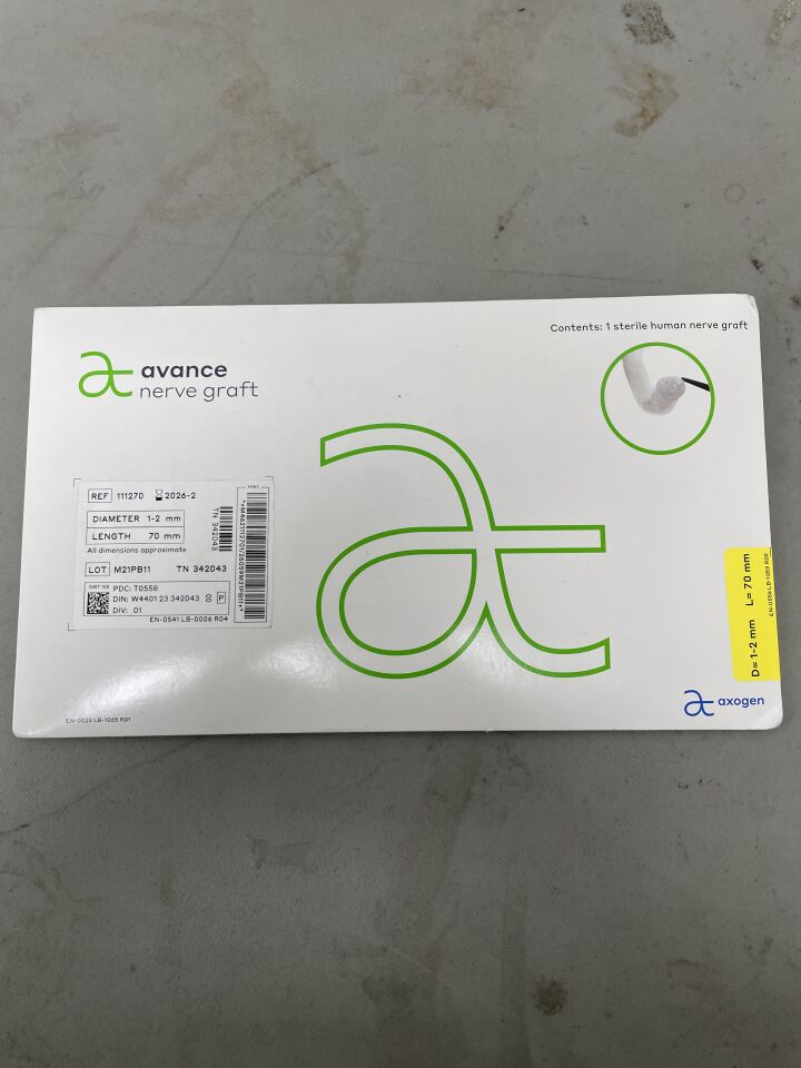 111270 - AXOGEN - Advance Nerve Graft, Diameter - 1-2mm, Length - 70mm, (BX/1)