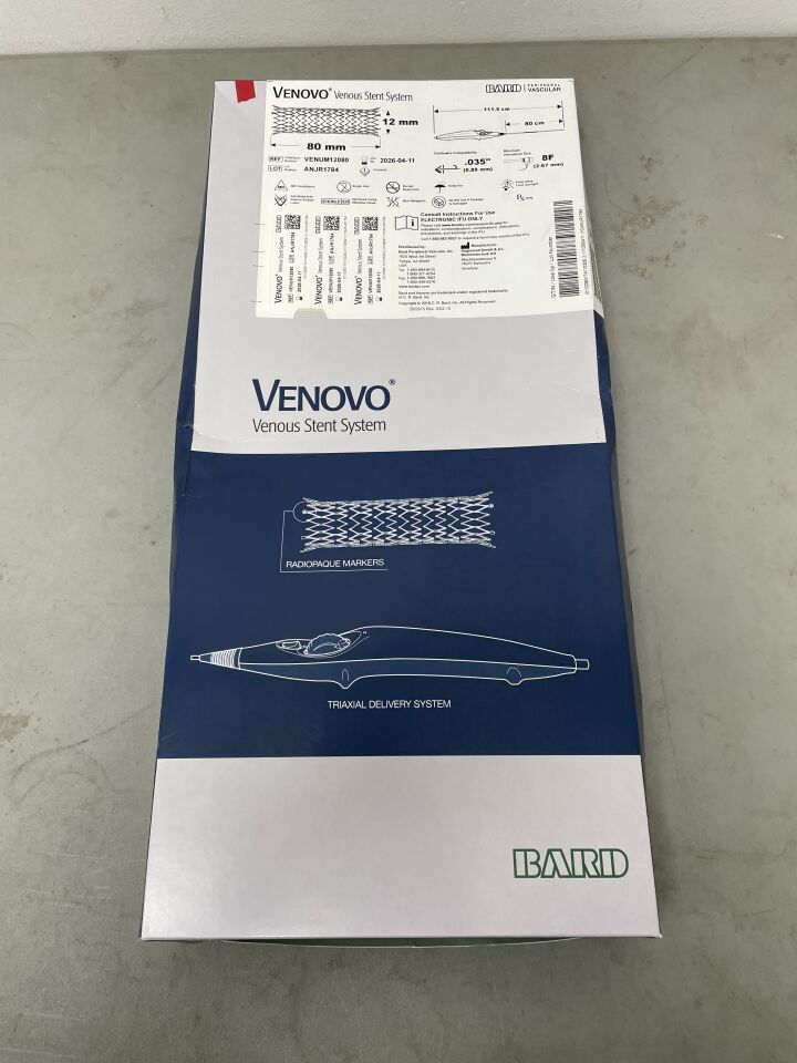 VENUM12080 - BARD - Venovo Venous Stent System 12mm x 80mm, 80cm, (BX/1)