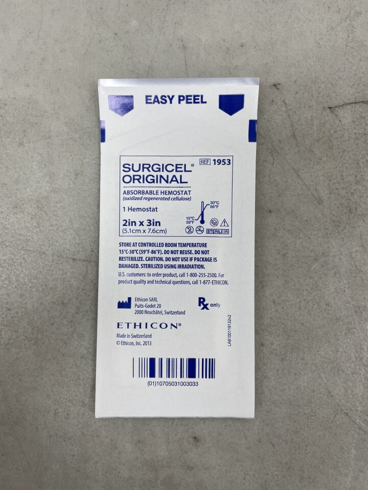 1953 - ETHICON - Surgicel Original Absorbable Hemostat, 2 x 3 in., (EA)