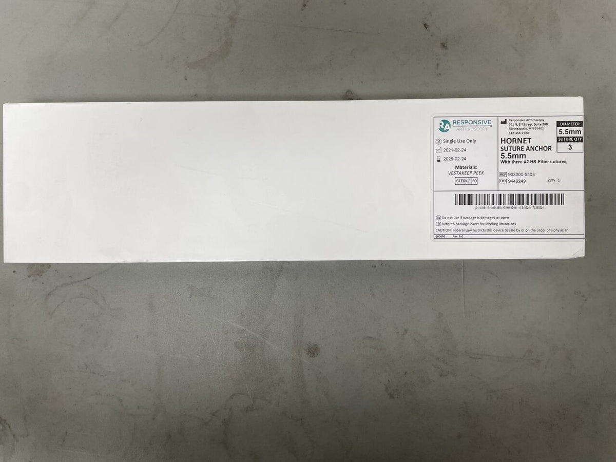 903000-5503 - RESPONSIVE ORTHOPEDICS - Hornet Suture Anchor, 5.5mm, (BX/3)