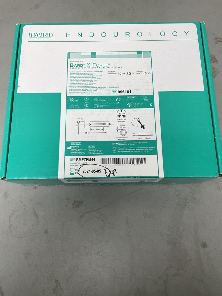 996101 - BARD - X-Force N30 Nephrostomy Balloon Dilation Catheter 10mm x 150mm w/Inflation Device, (BX/1)