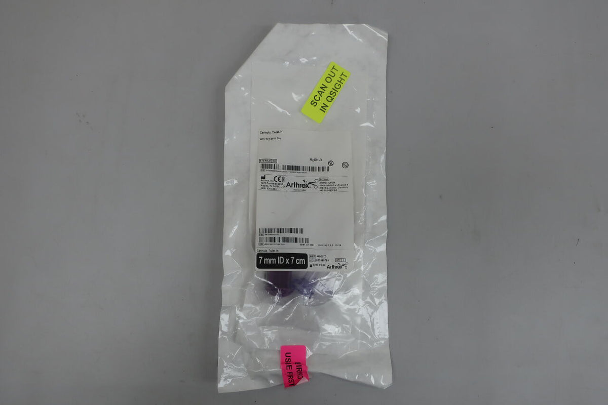 AR-6570 - ARTHREX - Cannula, Twist-In, 7mm ID x 7cm Length, with No Squirt Cap, (EA)