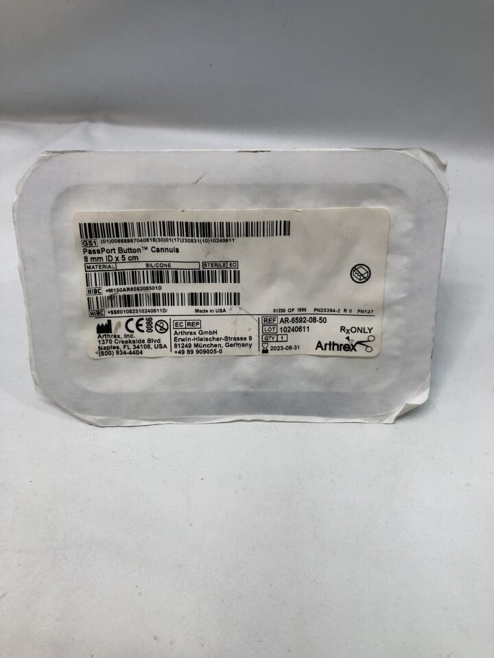 AR-6592-08-50 - ARTHREX - PassPort Button Cannula, 8mm inner diameter X 5cm, (EA)