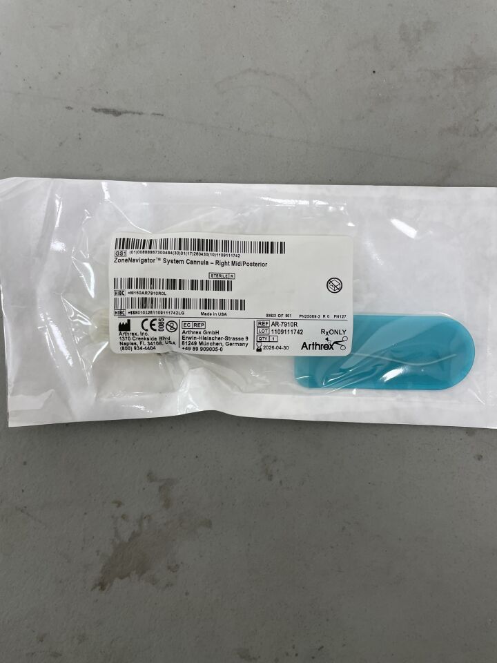 AR-7910R - ARTHREX - ZoneNavigator System Cannula, Right Mid/Posterior, (EA)