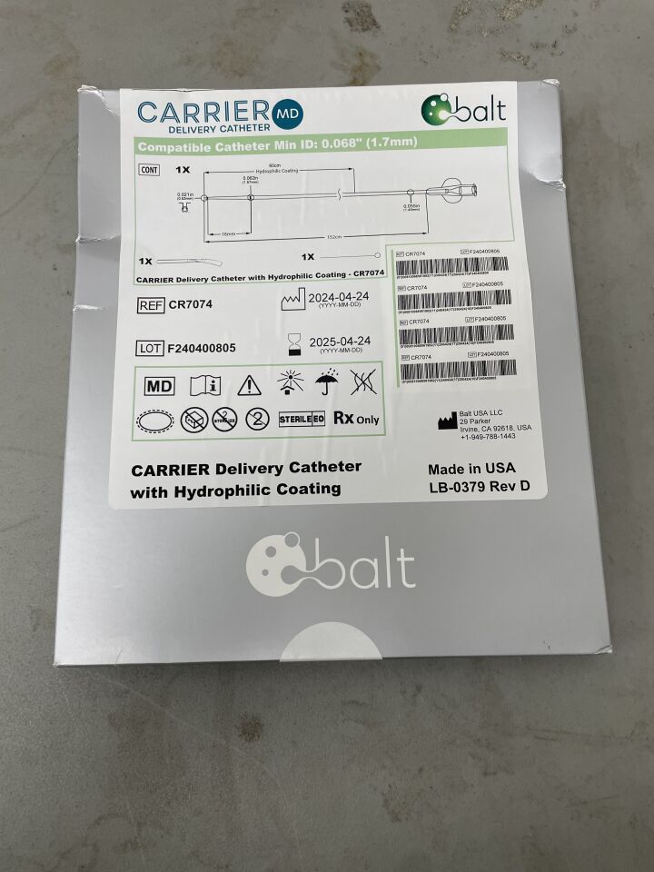CR7074 - BALT - CARRIER Delivery Catheter - 16mm x 152cm, (BX/1)