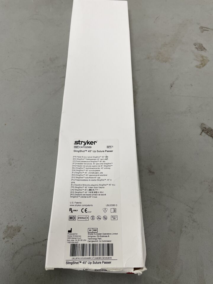 CAT02589 - STRYKER - SlingShot 45 Degree Up Suture Passer, (BX/1)