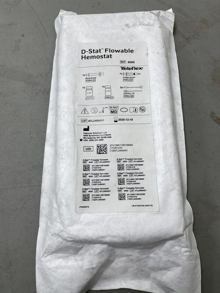 4000 - TELEFLEX - Vascular Solutions D-Stat Flowable Hemostat, (EA)