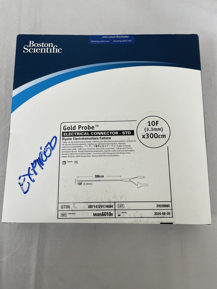6010 - BOSTON SCIENTIFIC - Gold Probe Bipolar Electrohemostasis Catheter - Electrical Connector - STD - 10Fr x 300cm, (BX/1)