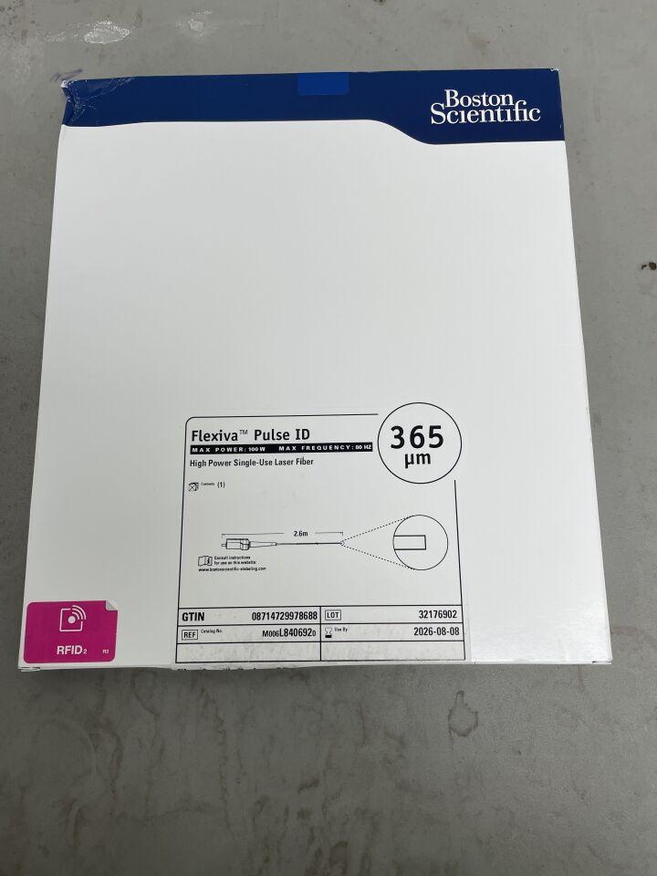 L840692 - BOSTON SCIENTIFIC - Flexiva Pulse ID High Power Single-Use Laser Fiber - 100W x 80HZ - 2.6m x 365 µm, (BX/1)