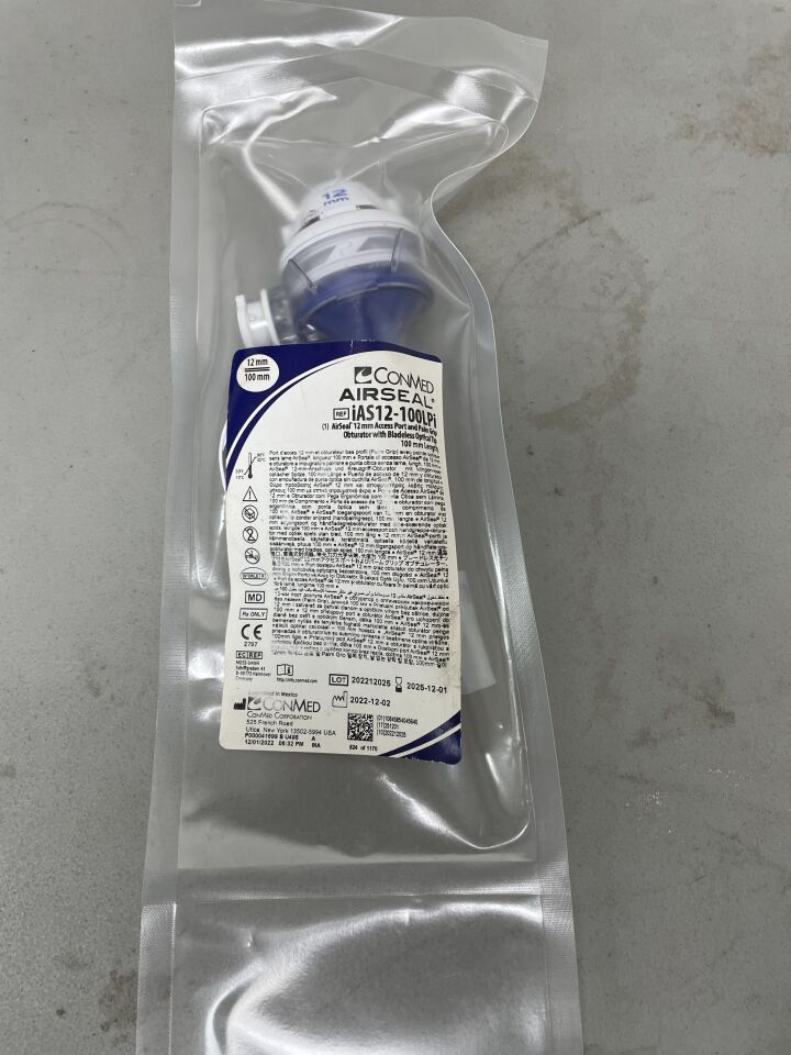 IAS12-100LPI - CONMED - AirSeal 12 mm Access Port and Palm Grip Obturator, 100 mm Length, ()