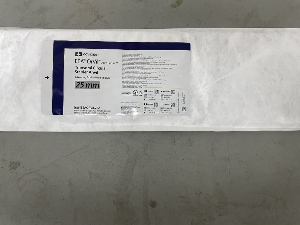 EEAORVIL25A - COVIDIEN - EEA OrVil Single-Use Pre-titled Anvil Circular Stapler with DST Series Technology, 25 mm Size, (EA)
