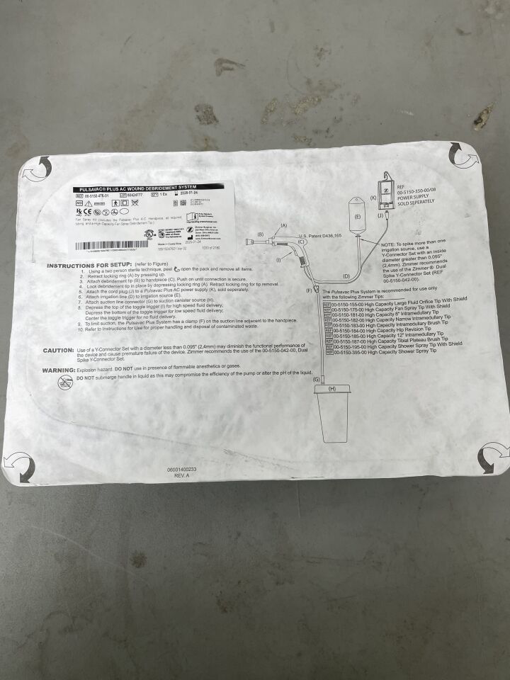 00-5150-476-01 - ZIMMER - PulsaVac Plus AC Fan Spray Kit, (EA)