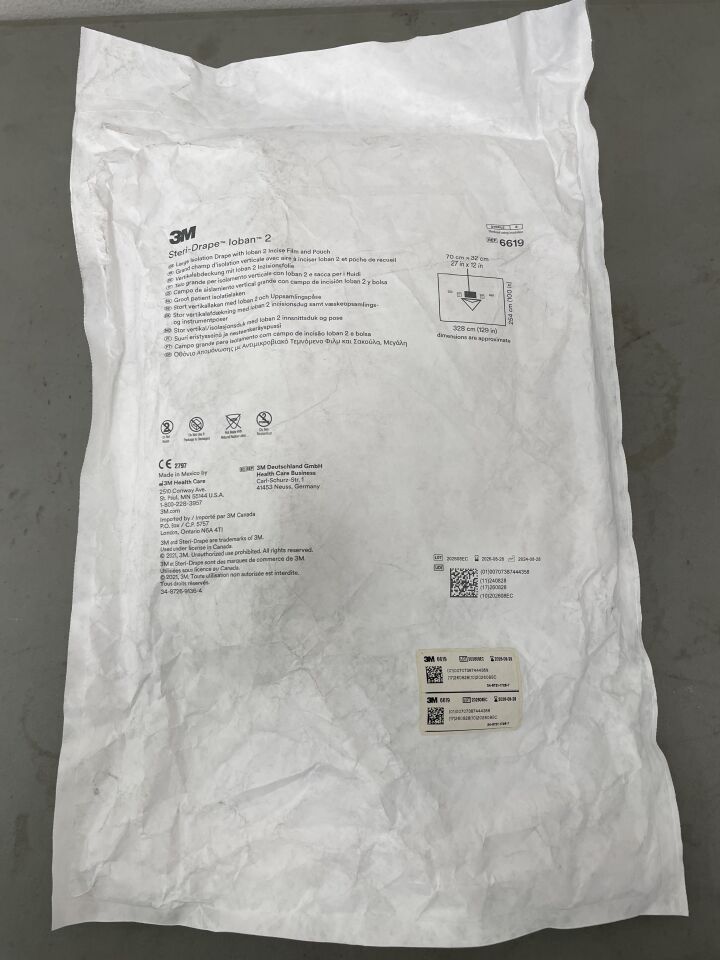 6619 - 3M - Steri-Drape Ioban 2, Isolation Drape w/Ioban 2 Incise Film and Pouch 100" x 129", (EA)