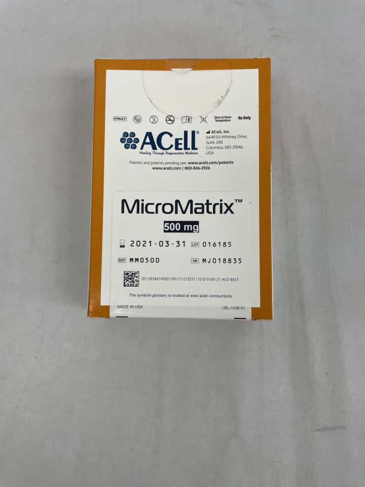 MM0500 - ACELL - MicroMatrix, 500 mg, Collagen wound matrix dressing, (BX/1)