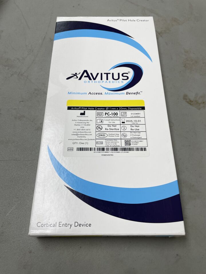 PC-100 - AVITUS ORTHOPAEDICS - Pilot Hole Creator 11mm x 20mm, (BX/1)