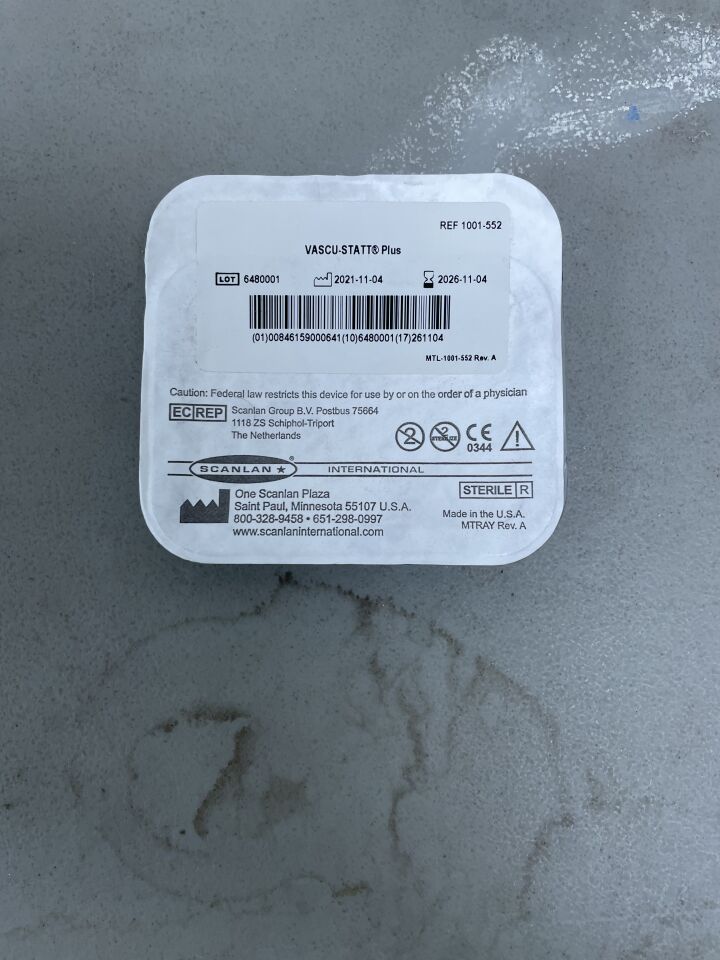 1001-552 - SCANLAN - VASCU-STATT II, (EA)