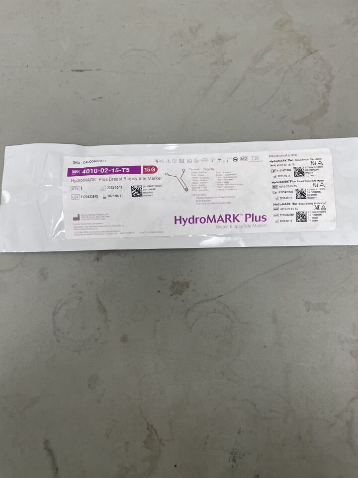 4010-02-15-T5 - DEVICOR MEDICAL - Mammotome HydroMark Ti Biopsy Site Marker, Dragonfly 15G, (EA)