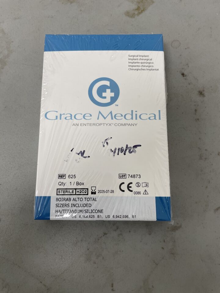 625 - GRACE MEDICAL - Bojrab Alto Total (Sizers Included), (BX/1)
