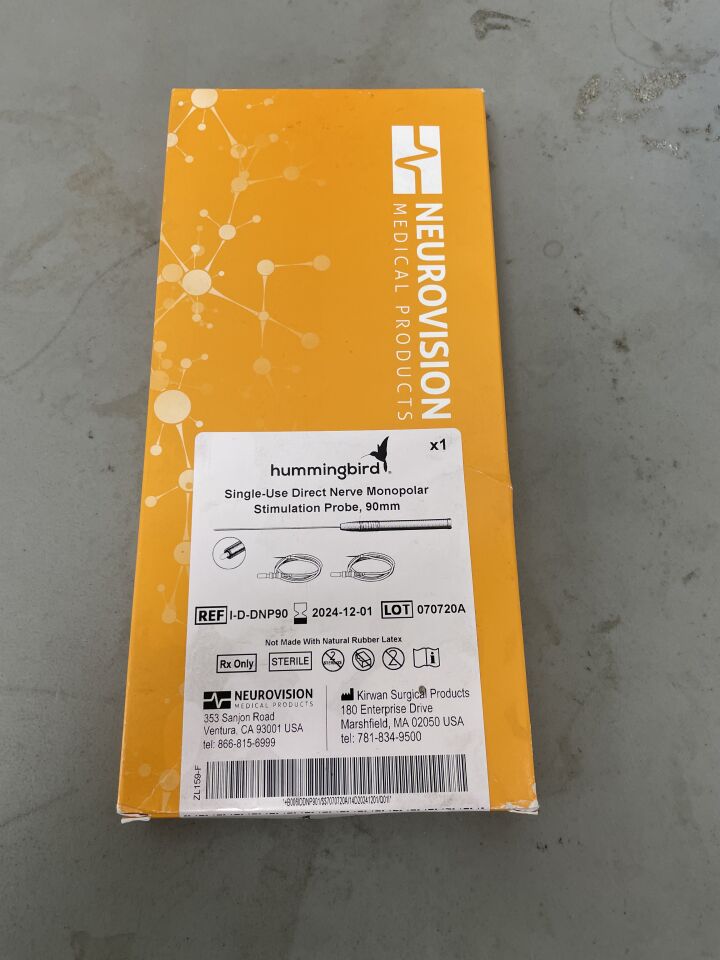 I-D-DNP90 - NEUROVISION - Hummingbird, Direct Nerve Stimulation Probe, 90mm, (BX/1)