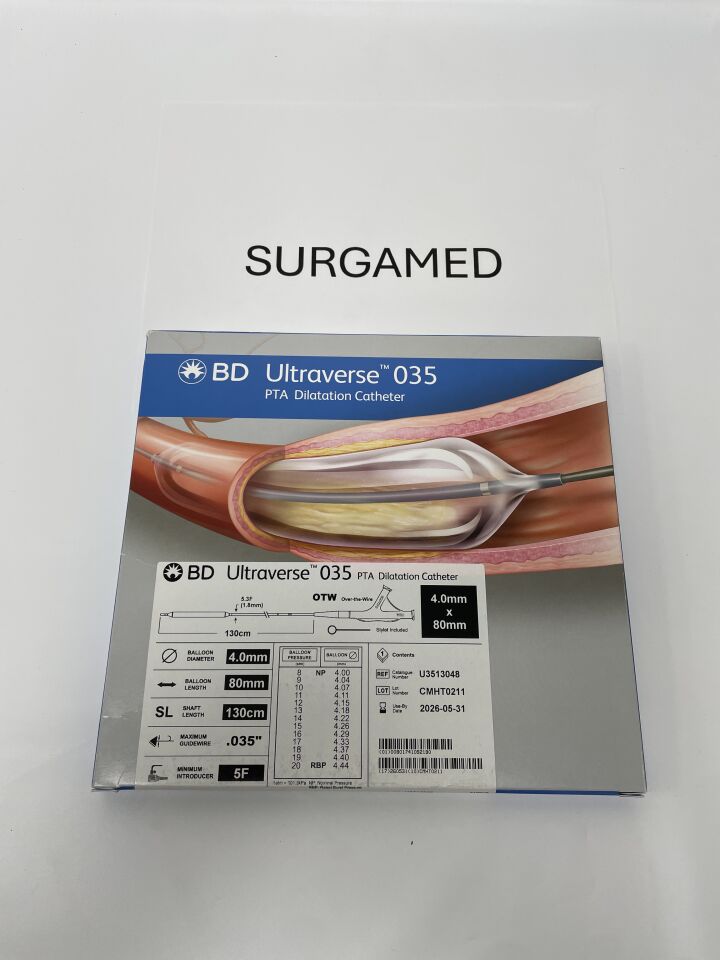 U3513048 - BARD - ULTRAVERSE 035 PTA Dilatation Catheter - 5Fr x 4mm x 80mm x 130cm, (BX/1)