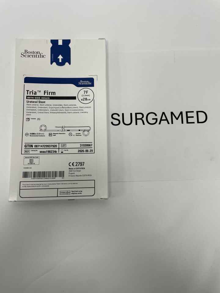 190234 - BOSTON SCIENTIFIC - Tria Firm Ureteral Stent with Side Holes - 7Fr x 28cm, (BX/1)