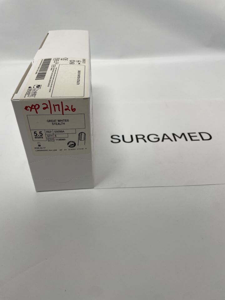 S9599A - CONMED - Stealth Arthroscopic Shaver Blade Diamond-Like Carbon (DLC) Coated, Great White 5.5mm, (BX/6)