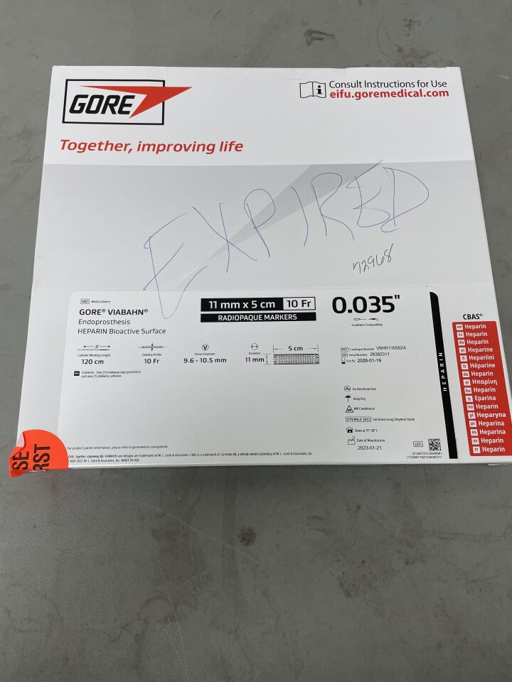VBHR110502A - GORE - Viabahn Endoprosthesis with Heparin & R, (BX/1)