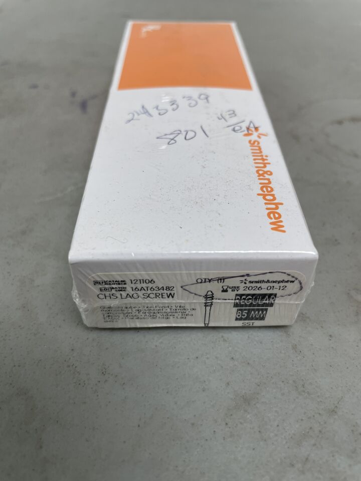 121106 - SMITH & NEPHEW - CHS Lag Screw: Regular, 85mm, (BX/1)