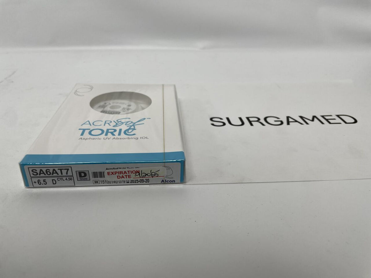 SA6AT7.065 - ALCON - AcrySof Aspheric UV Absorbing Toric Posterior Chamber IOL, 6.5D, (BX/1)