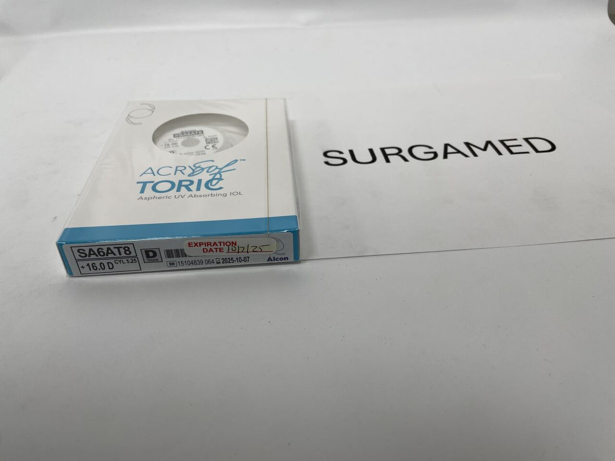 SA6AT8.160 - ALCON - AcrySof Aspheric UV Absorbing Toric Posterior Chamber IOL, 16.0D, (BX/1)