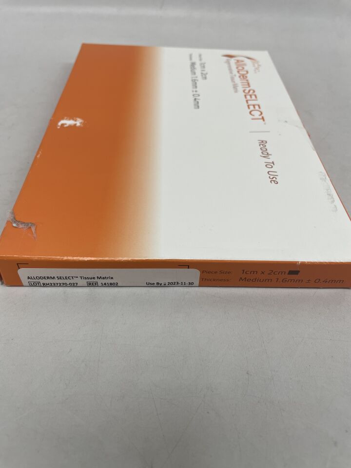 141802 - ALLERGAN - ALLODERM SELECT TISSUE MATRIX, 1cm x 2cm, MEDIUM, (BX/1)