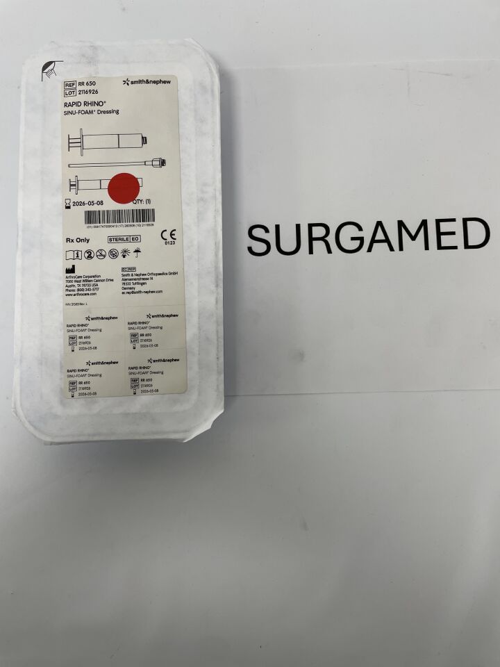 RR650 - SMITH & NEPHEW - Rapid Rhino Stammberger SINU-Foam Dressing, (EA)