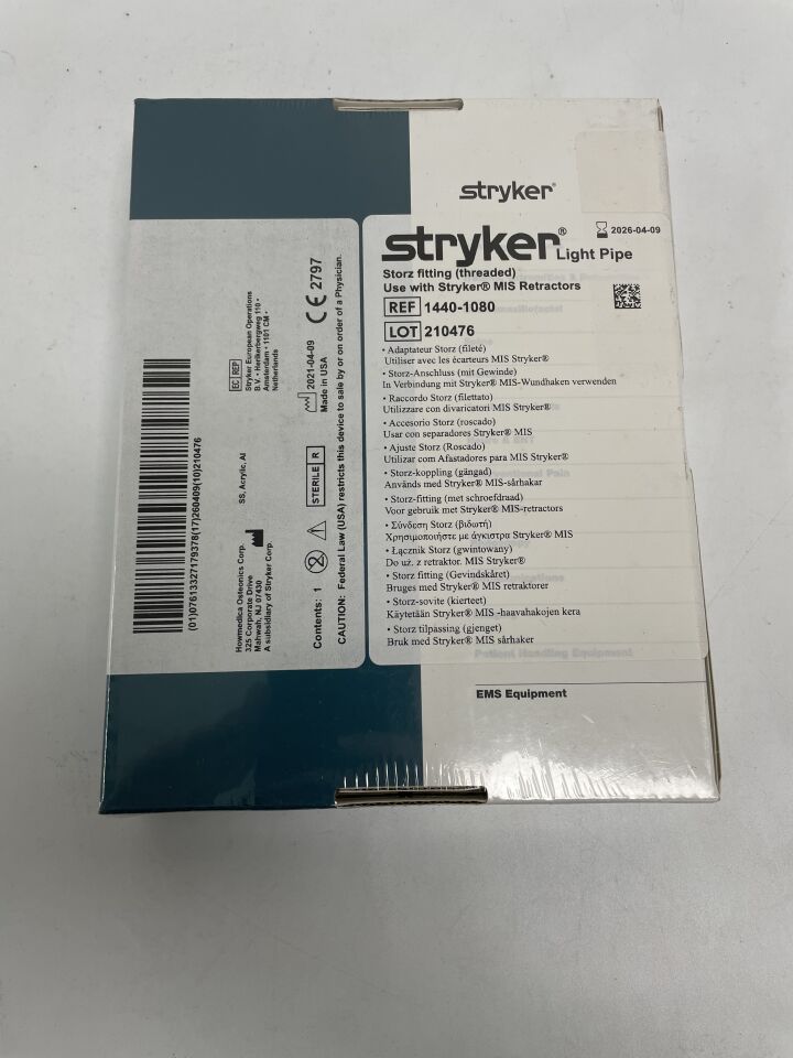 1440-1080 - STRYKER - Light Pipe, Storz Fitting (Threaded), (BX/1)