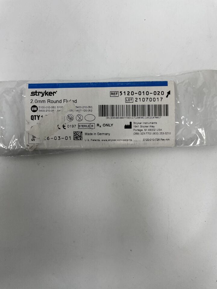 5120-012-020 - STRYKER - Round Burr, 2 mm Head Diameter, (EA)