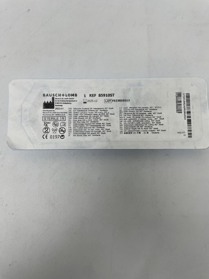 85910ST - BAUSCH & LOMB - Stellaris Silicone Coated I/A Handpiece, 45 Degree, (EA)