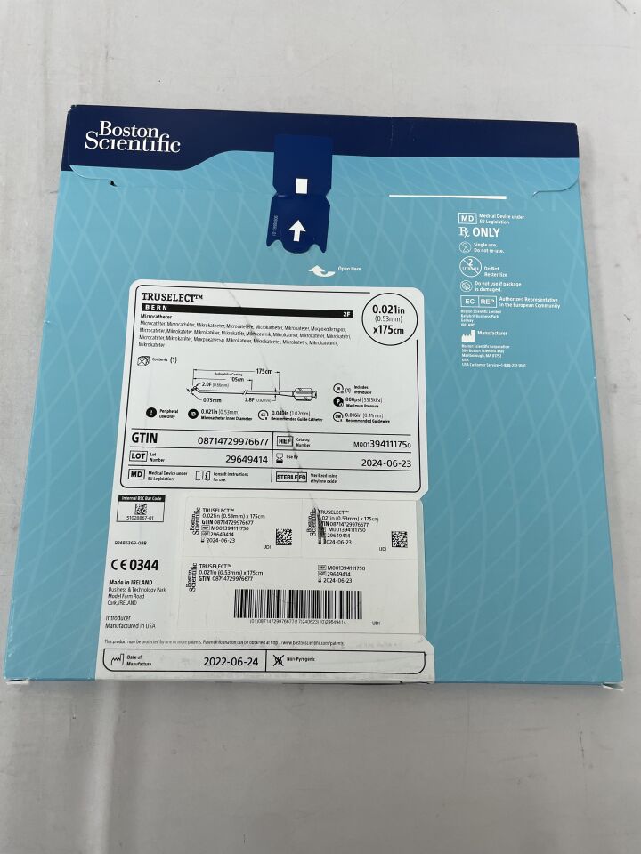 39411175 - BOSTON SCIENTIFIC - TRUSELECT Microcatheter - Bern - .021" x 175cm, (BX/1)