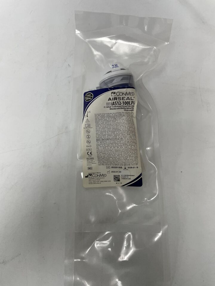 IAS12-100LPI - CONMED - AirSeal 12 mm Access Port and Palm Grip Obturator, 100 mm Length, (EA)