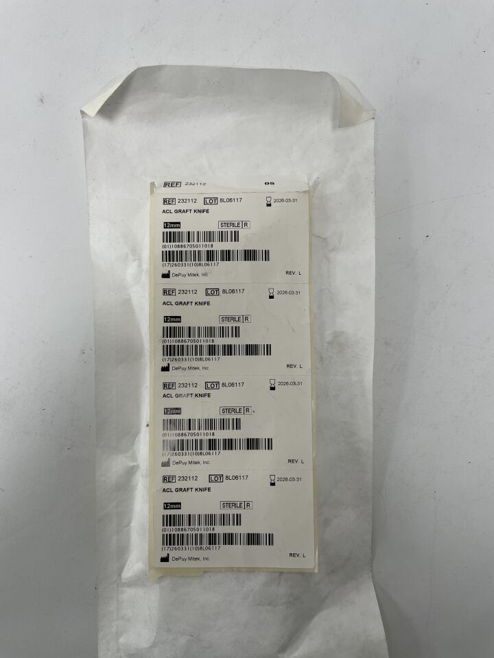 232112 - DEPUY - ACL Graft Knife, 12mm, (EA)
